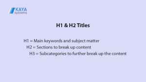 H1 H2 titles